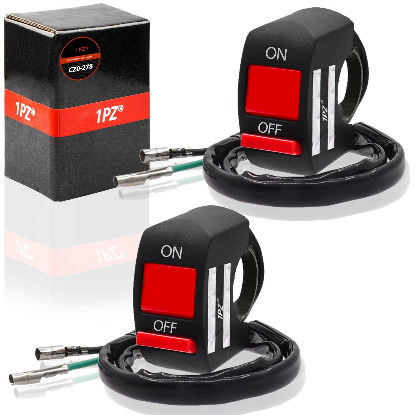 1PZ Motorcycle Handlebar Toggle Switch Button On Off for LED Headlight Scooter ATV Dirt Pit Baja Doodle Bug DB30 Mini Bike