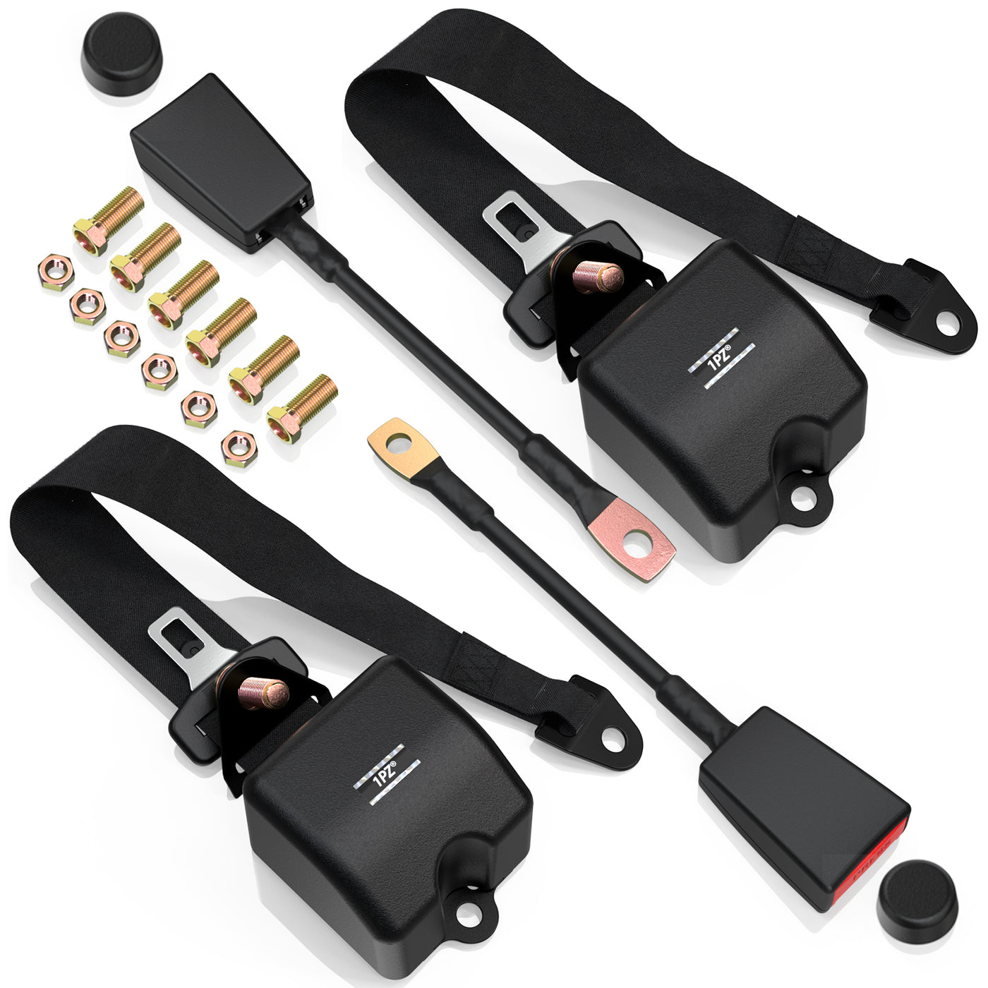 3PT Modification Belts Kit for Go Kart, Club Golf Cart, Van, UTV, and Truck, 2pcs