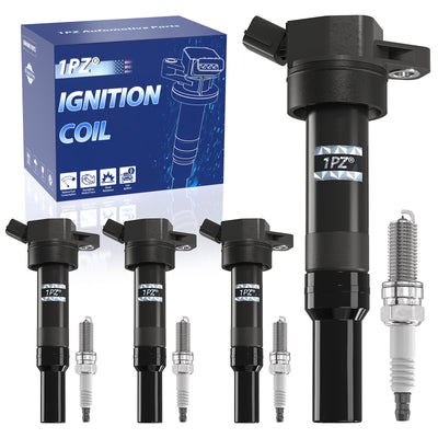 Set of 4 Ignition Coils UF651 and Iridium Spark Plug 93175