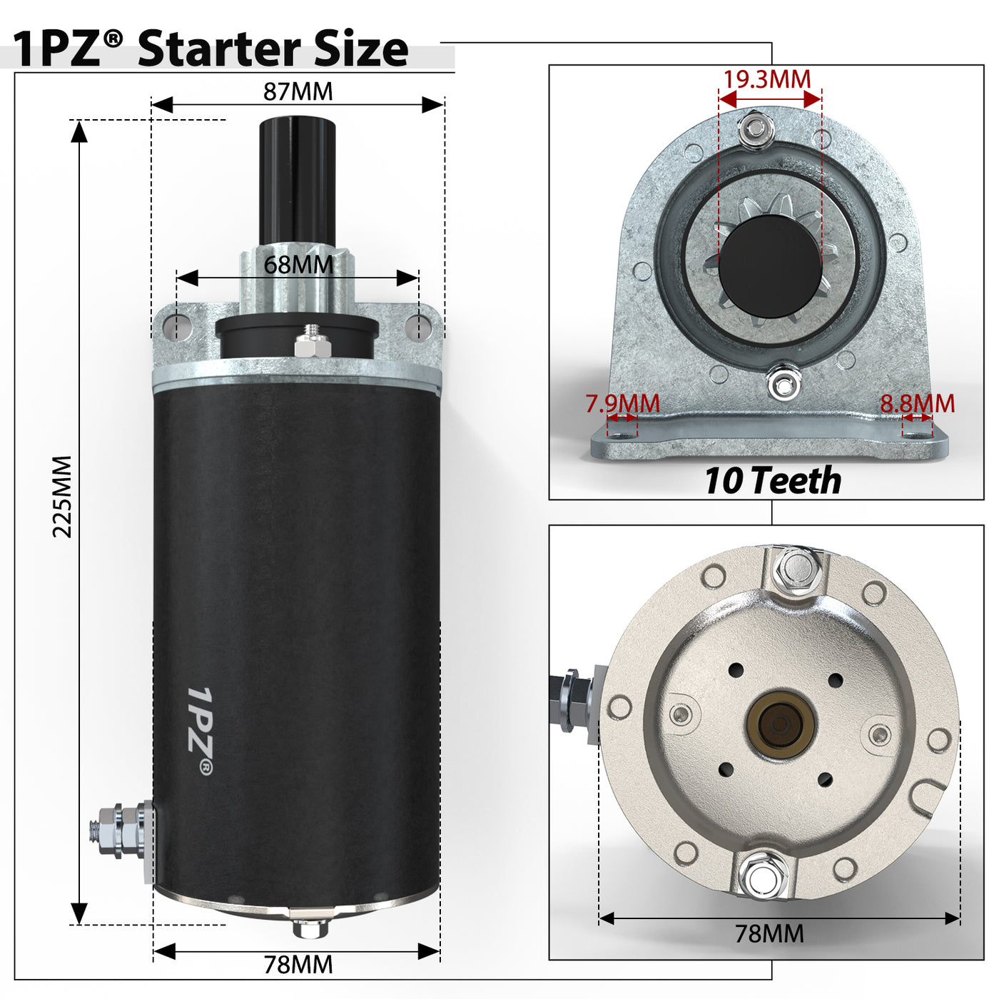 Kawasaki Starter Motor for FH500V-FH770D