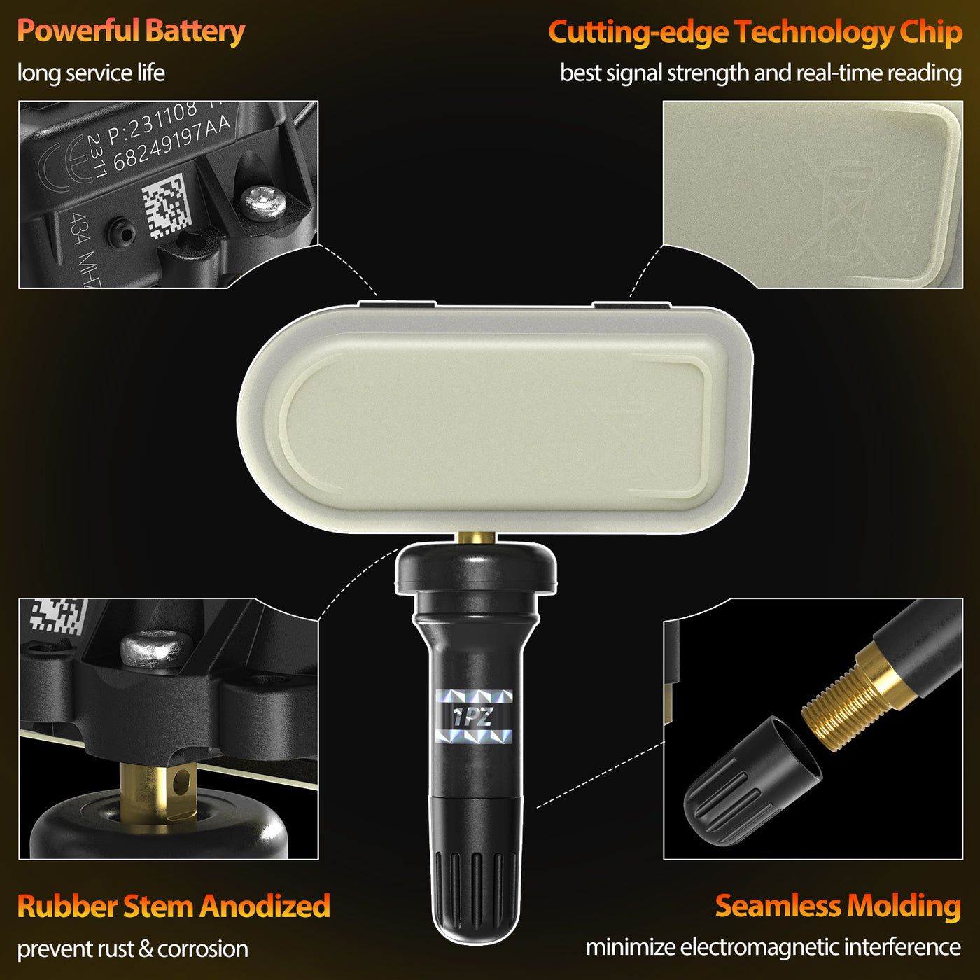 Set of 4 TPMS Sensor Tire Pressure Sensor 434MHz