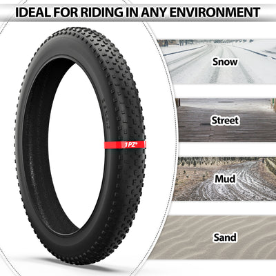 Fat Bike Tire 20x4.0/26x4.0 inch All-Terrain Folding MTB Bicycle Tire