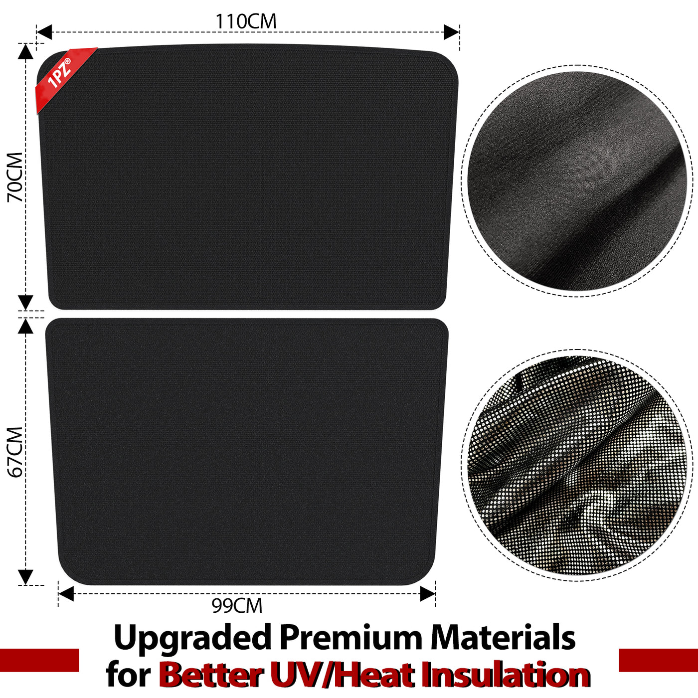 Roof Sunshade for Tesla Model Y Accessories 2020-2023 Visor Sunroof Reflector 2PCS