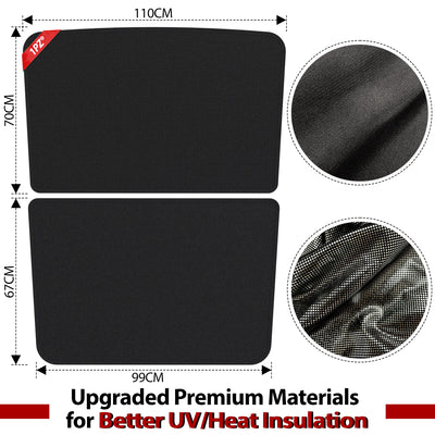 Roof Sunshade for Tesla Model Y Accessories 2020-2023 Visor Sunroof Reflector 2PCS