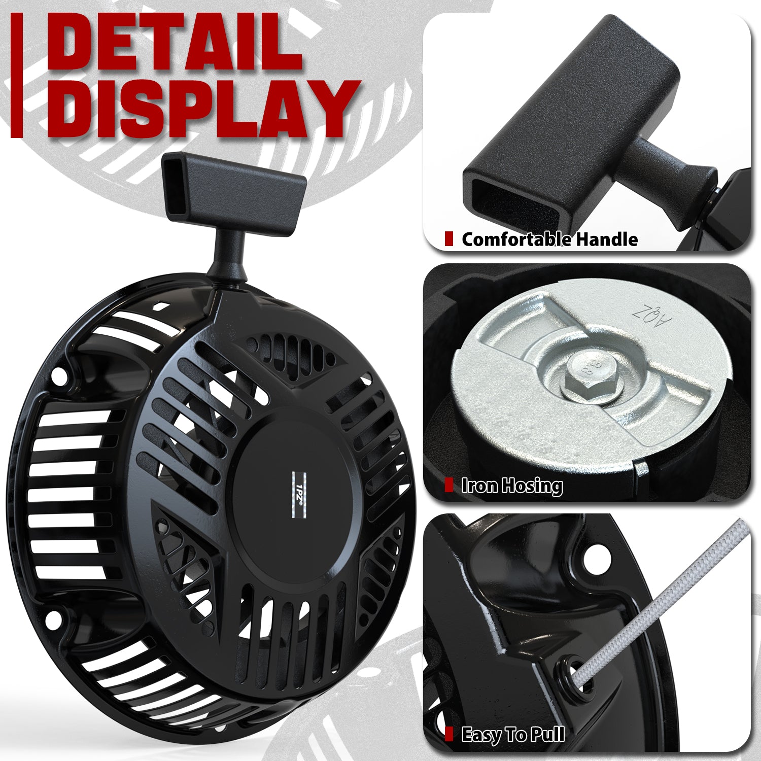 797747 Recoil Starter Pull Start Assembly 13.5hp 2100 Series Black 6 Holes