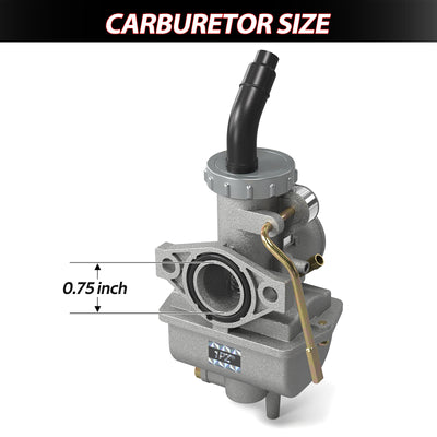 PZ20 Carburetor Kit Replacement for Kazuma Baja 50cc 70cc 90cc 110cc 125cc Honda CRF70F XR80 TaoTao 110B NST SunL Chinese Quad 4 Stroke ATV 4 Wheeler Go Kart Dirt Bike