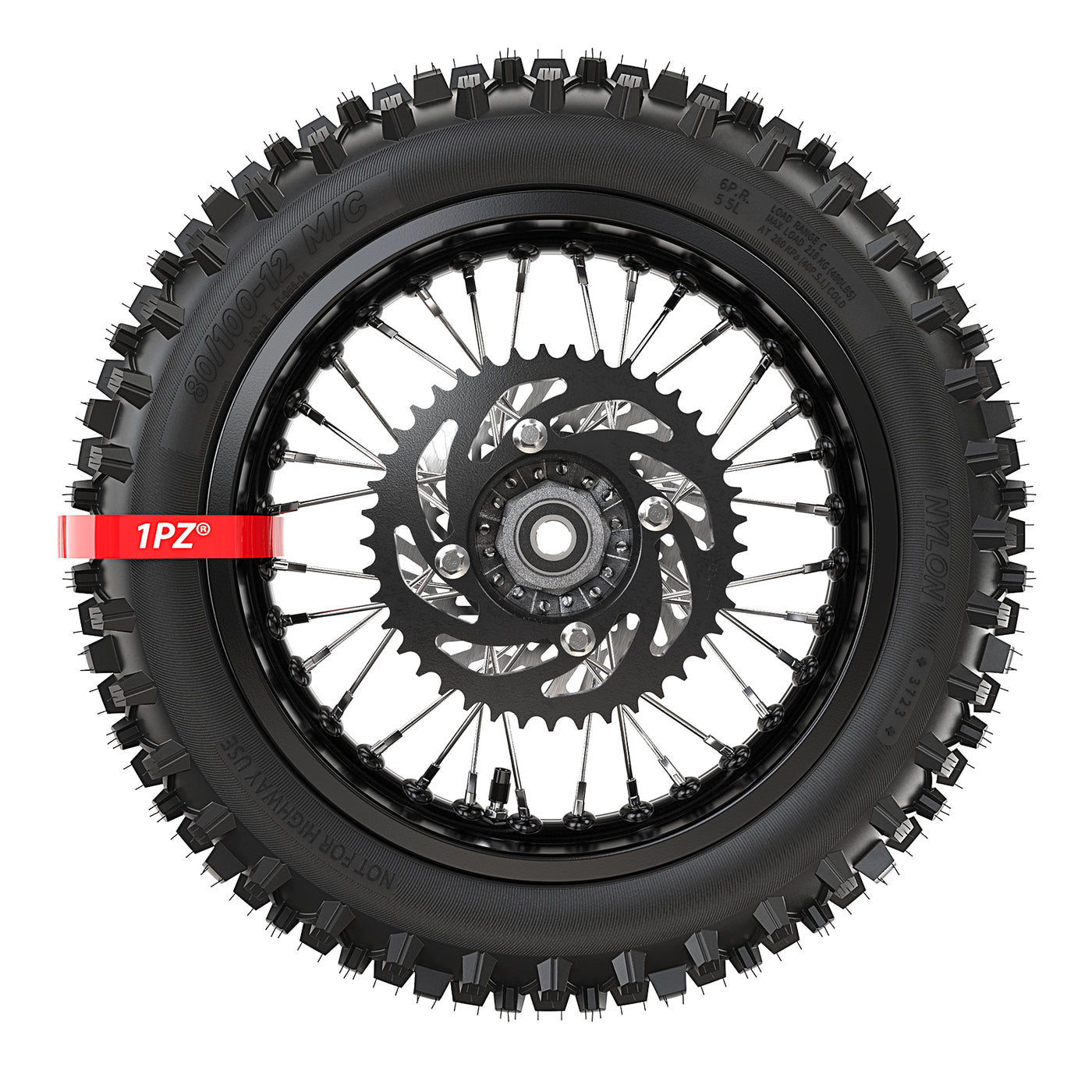 12" Rear Rim Wheel Disk Brake 80/100-12 Tire Tube