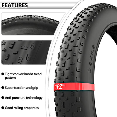 Fat Bike Tire 20x4.0/26x4.0 inch All-Terrain Folding MTB Bicycle Tire