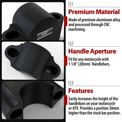 1 1/8 Inch Motorcycle Handlebar Risers for Sportster Softail Dyna V-star Shadow