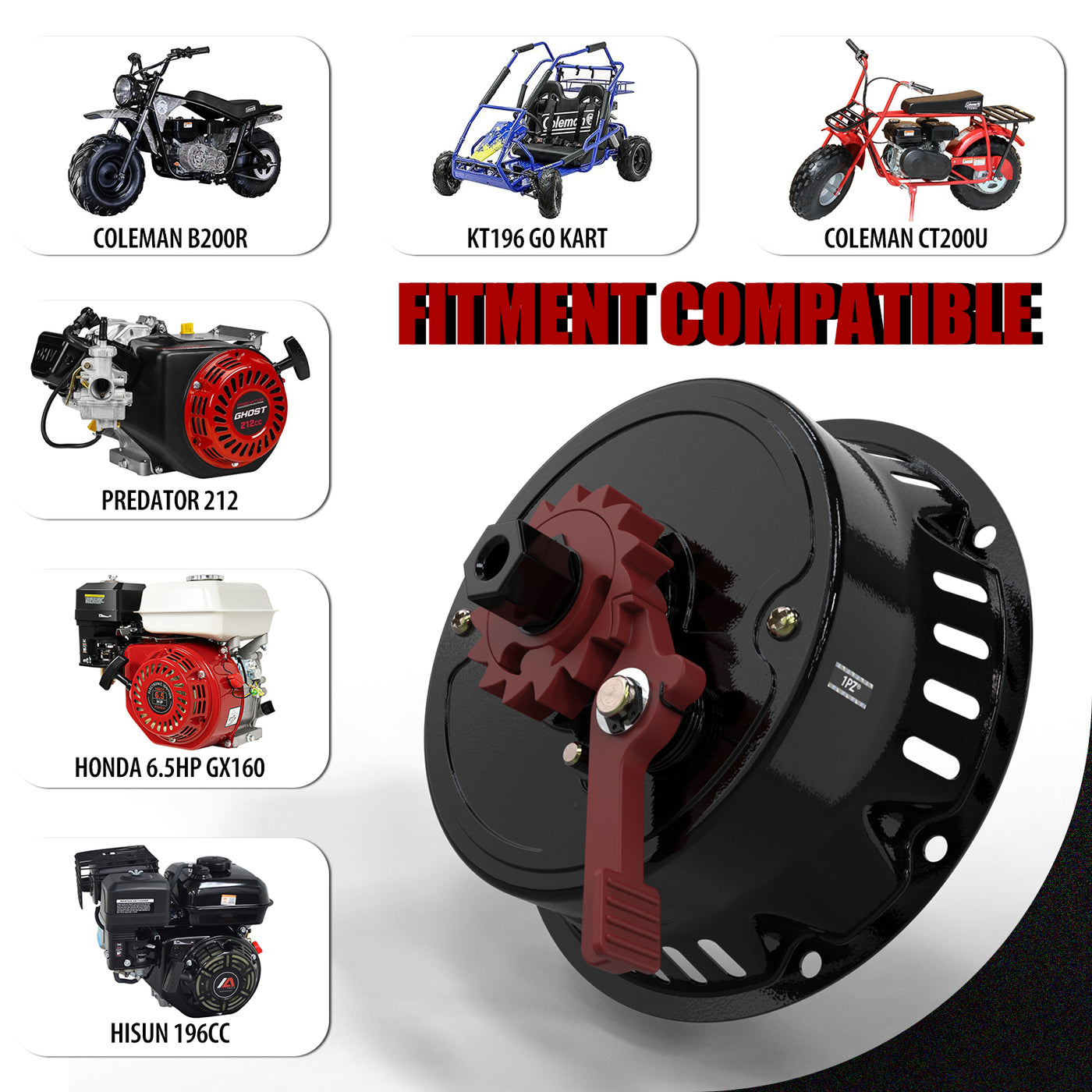 coleman mini bike ct200u engine HIAORS 7/8'' Throttle Assembly and Throttle Linkage Kit for Predator 212 196cc BT200X CT200U-EX B200R Baja Warrior Massimo MB200 Axis M200 Minibike GX160 GX200 Parts EX camo bike Exploring Mini Bike Motor Sizes: