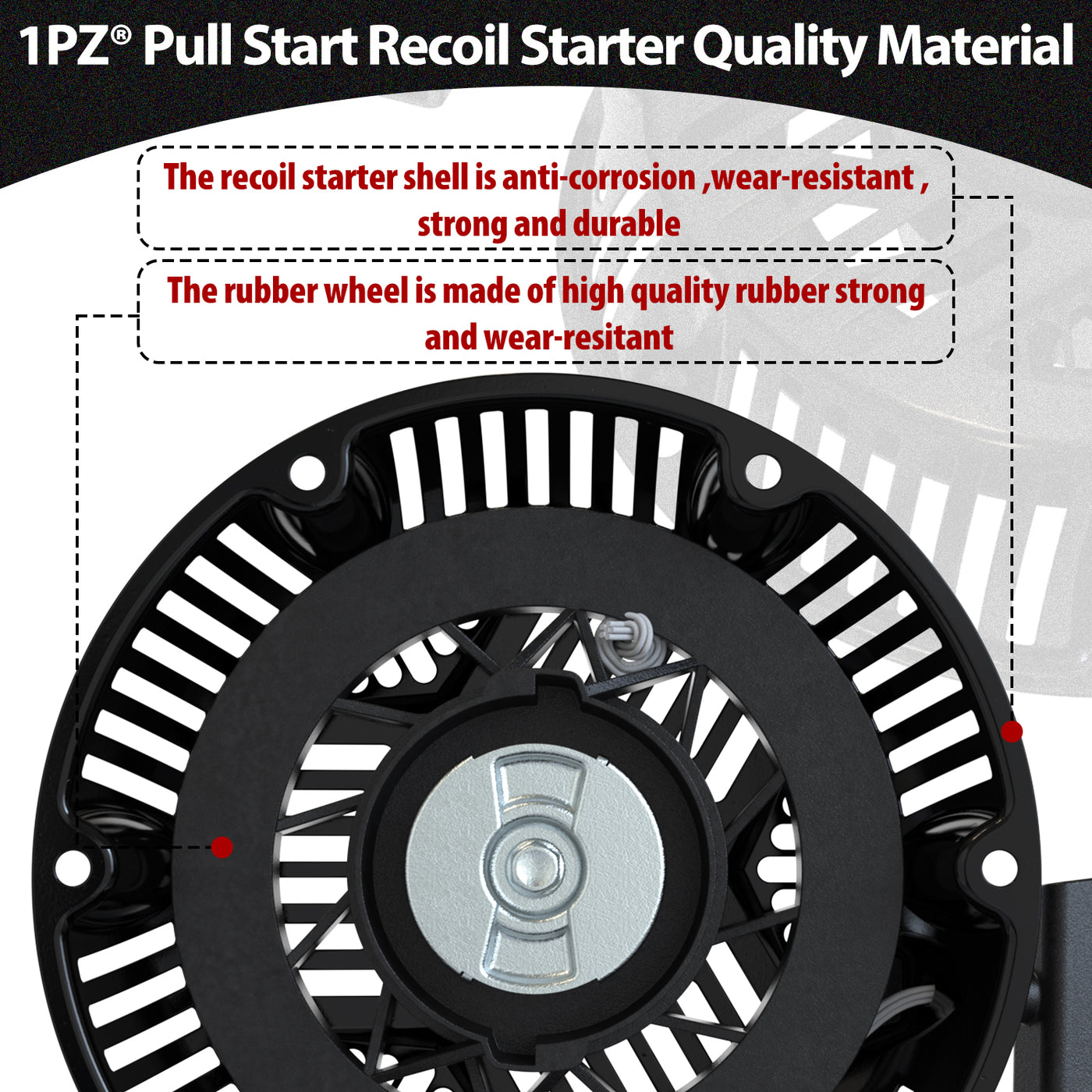 797747 Recoil Starter Pull Start Assembly 13.5hp 2100 Series Black 6 Holes