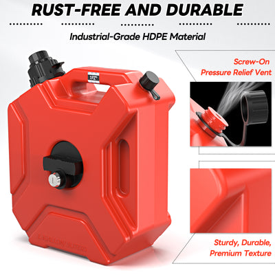 1.3 Gallon 5L Storage Gas Can with Lockable Bracke