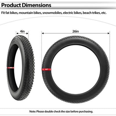 Fat Bike Tire 20x4.0/26x4.0 inch All-Terrain Folding MTB Bicycle Tire