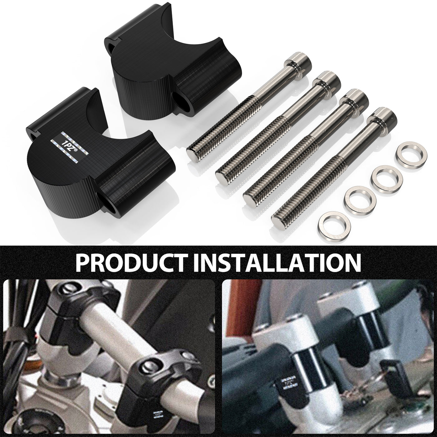 1 1/8 Inch Motorcycle Handlebar Risers for Sportster Softail Dyna V-star Shadow