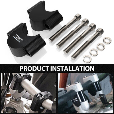 1 1/8 Inch Motorcycle Handlebar Risers for Sportster Softail Dyna V-star Shadow