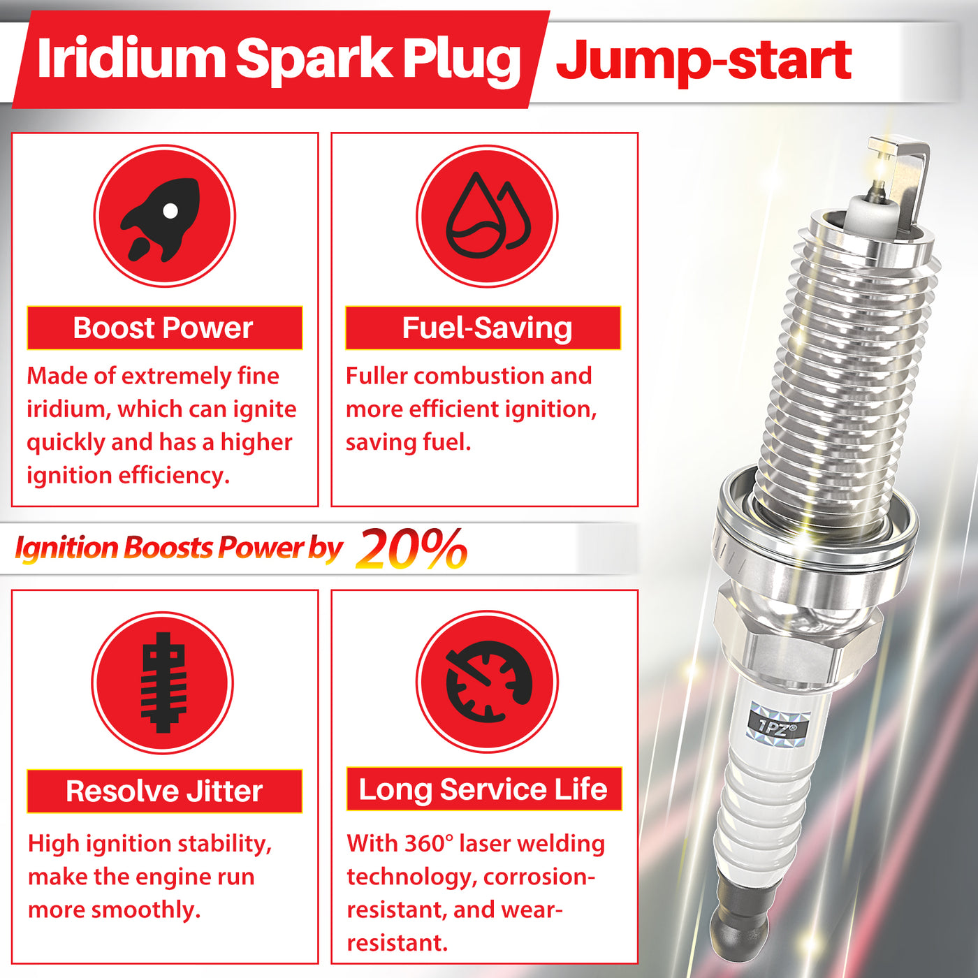 Sets of 6 Ignition Coil Pack UF550 and Iridium Spark Plugs 1406
