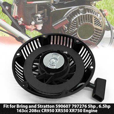 797747 Recoil Starter Pull Start Assembly 13.5hp 2100 Series Black 6 Holes