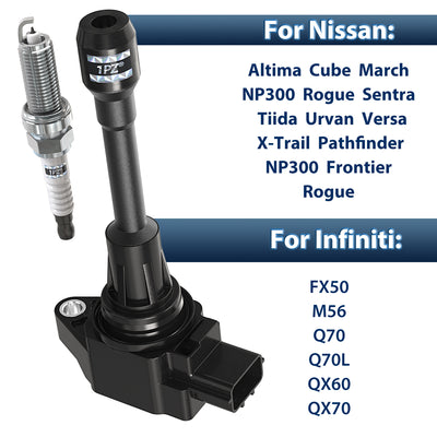 Set of 4 Ignition Coil Pack and Iridium Spark Plug UF549 9029