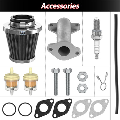 PZ20 Carburetor Kit Replacement for Kazuma Baja 50cc 70cc 90cc 110cc 125cc Honda CRF70F XR80 TaoTao 110B NST SunL Chinese Quad 4 Stroke ATV 4 Wheeler Go Kart Dirt Bike