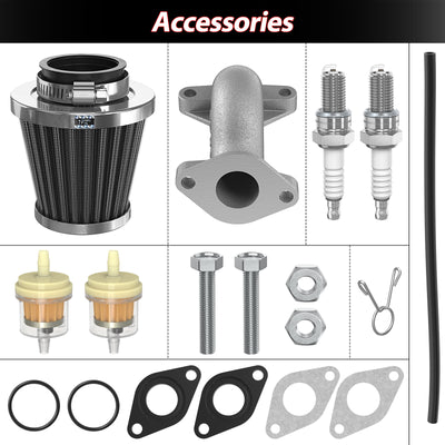 PZ20 Carburetor Kit Replacement for Kazuma Baja 50cc 70cc 90cc 110cc 125cc Honda CRF70F XR80 TaoTao 110B NST SunL Chinese Quad 4 Stroke ATV 4 Wheeler Go Kart Dirt Bike