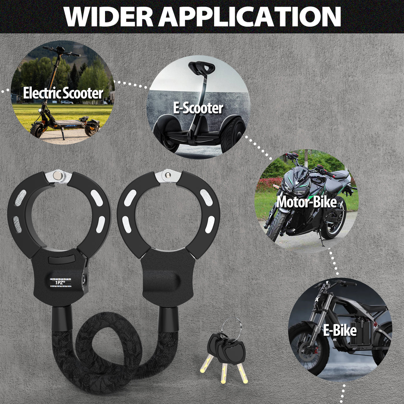 Scooter Locks Anti Theft Bike Chain Lock Best Electric Scooter Lock
