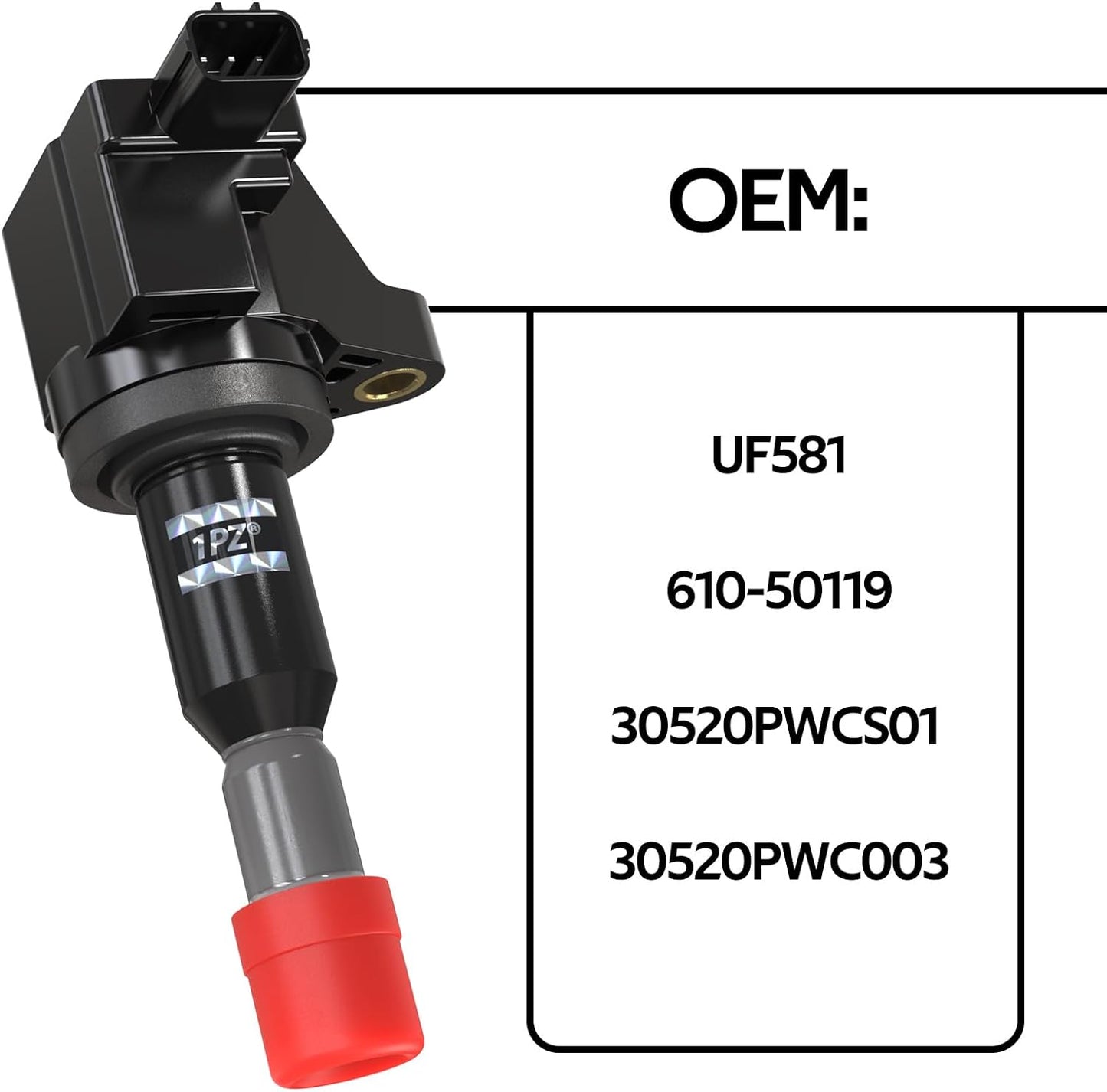 1PZ HE5-K81 Set of 4 Ignition Coil Pack Replacement for Honda Fit Hatchback 2007 2008 1.5L L4 UF581 5C1635 C1578 E1081 30520PWC003 610-50119 30520PWCS01 30520-PWC-S01 30520-PWC-003