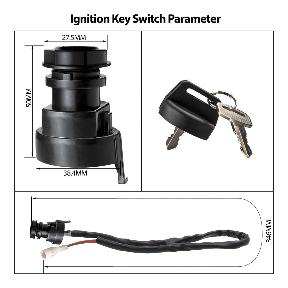 thumbnail interactive-video image 1 of Caltric Ignition Key Switch For Yamaha YFZ450X 2010-2011 – OE 4SH-82510-00-00, 2 Wire, 2 Pin 1 of 5