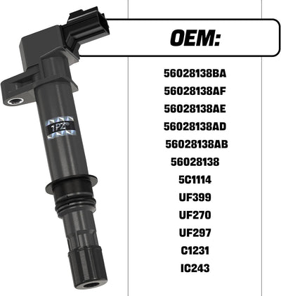 Set of 6 Ignition Coil Pack for Jeep Dodge Ram Mitsubishi Cherokee Liberty Commander Dakota Durango Nitro 1500 3.7L 4.7L V6