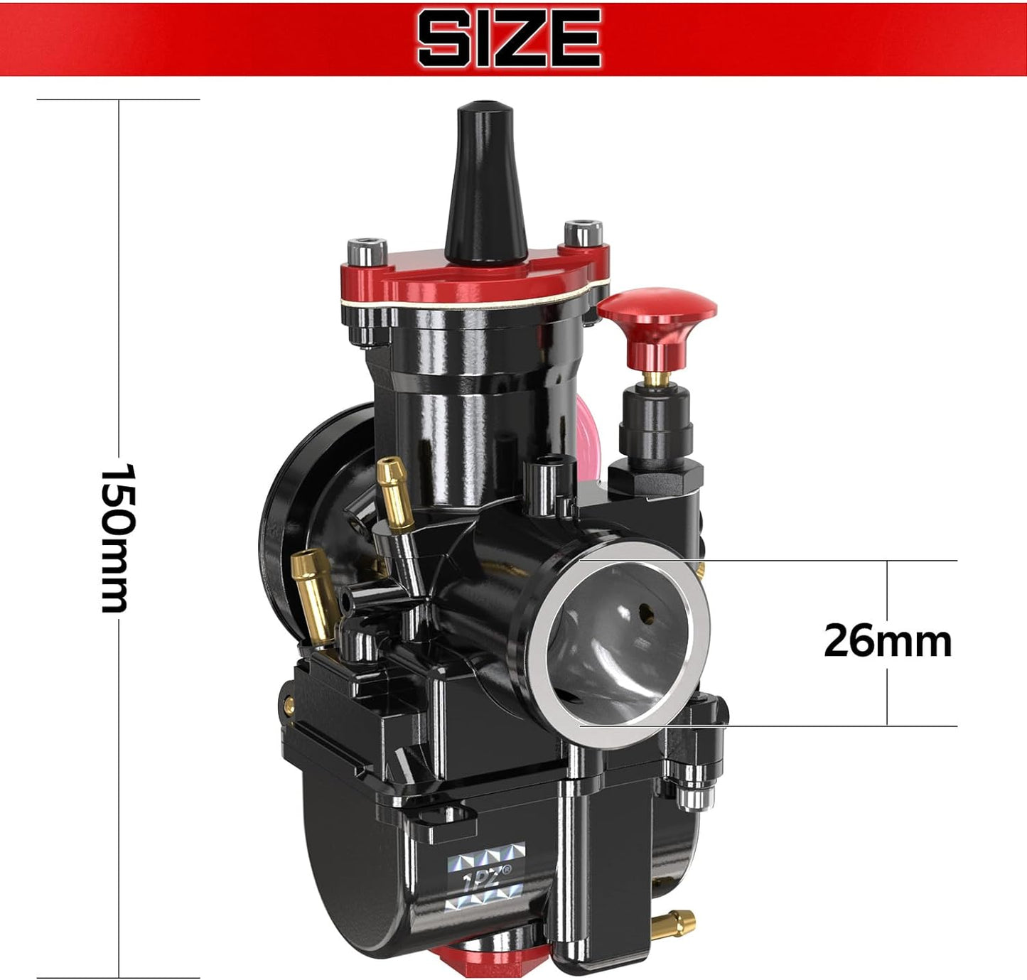 1PZ PW0-K26 PWK 26MM Carburetor Carb With Air Filter Interface Wind Cup Replacement for 70cc to 140cc 2T 4T Engine GY6 Engine Dirt Bike Mini Bike SSR TTR Apollo TaoTao ATV