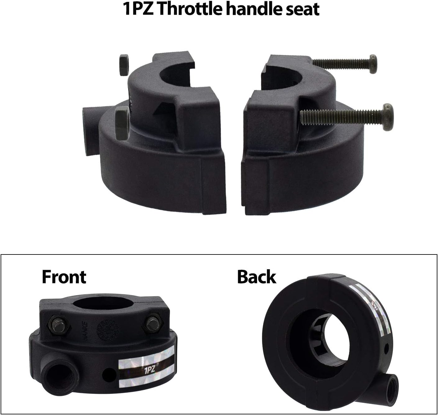 1PZ GS1-S78 Universal Throttle Twist Grip Set with 78" Scooter Throttle Cable for 50cc 80cc 125cc 150cc GY6 4 Stroke Scooter Motorcycle Moped ATV