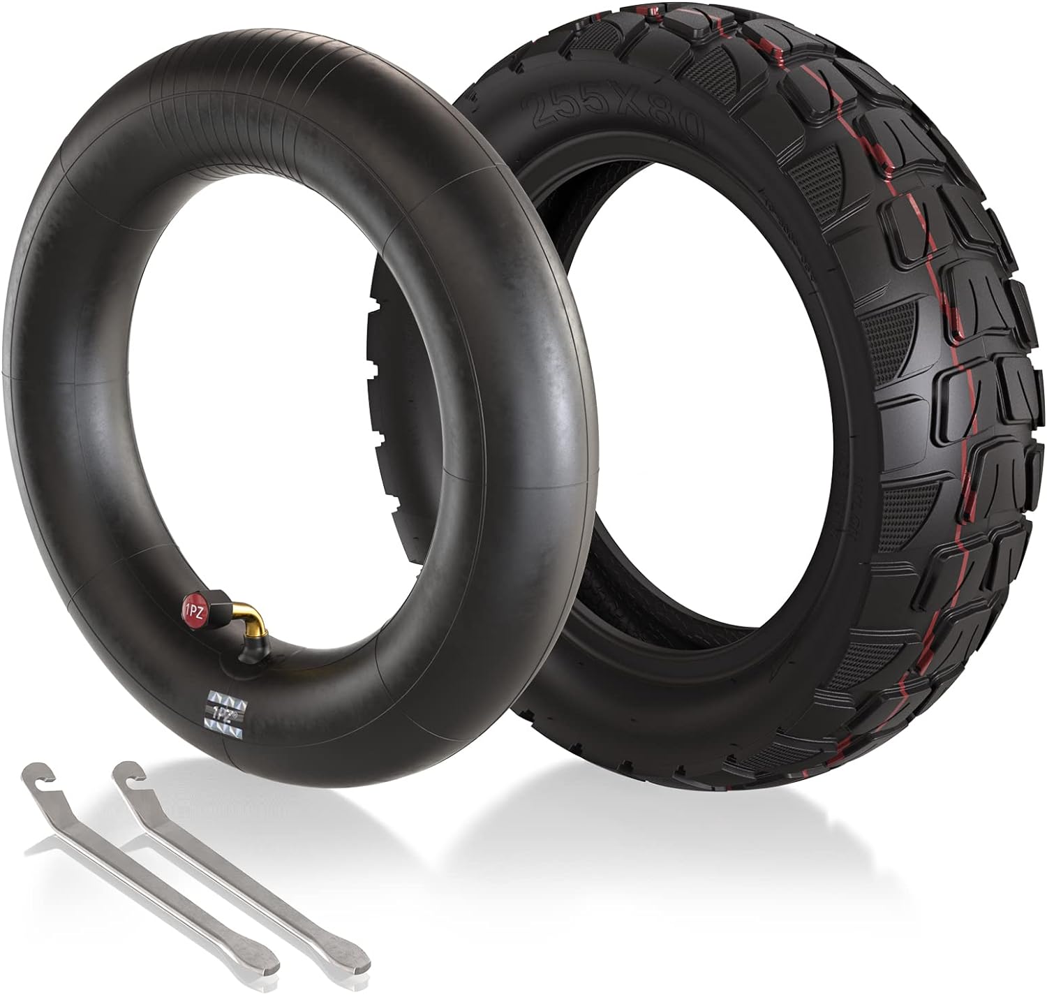 1PZ 255x80 Tire and Inner Tube 10x3.0 Tire Inner Tube Set Replacement for 10 Inch Electric Scooter