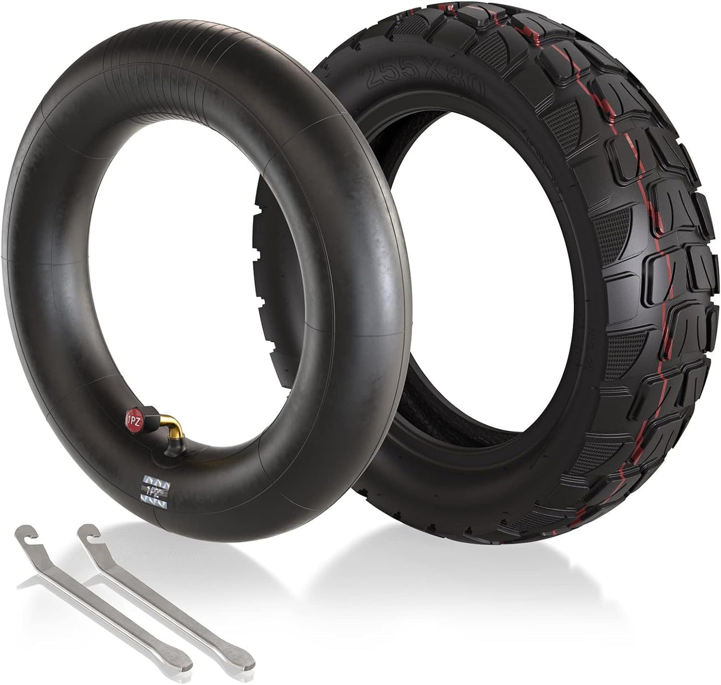 1PZ T06-IN5 255x80 Tire and Inner Tube 10x3.0 Tire Inner Tube Set Replacement for 10 Inch Electric Scooter