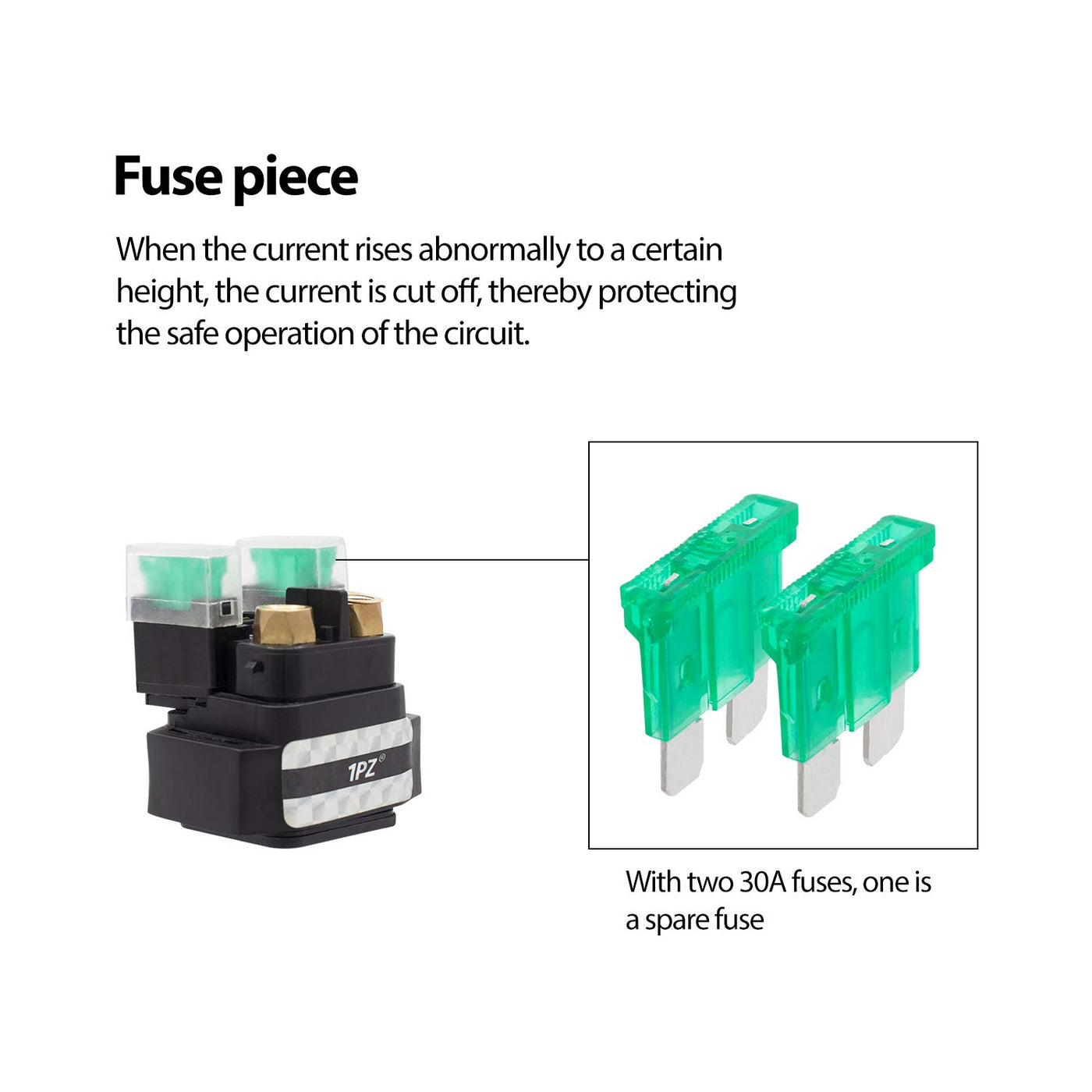 1PZ Starter Relay Solenoid Replacement for Yamaha YFM 250 350 400 450 660 Grizzly Raptor Kodiak Big Bear Tracker Bruin Wolverine 1999-2014
