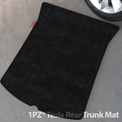 Black Cargo Liner Rear Trunk Mat for Tesla Model 3 2021 All Weather Heavy Duty Protection