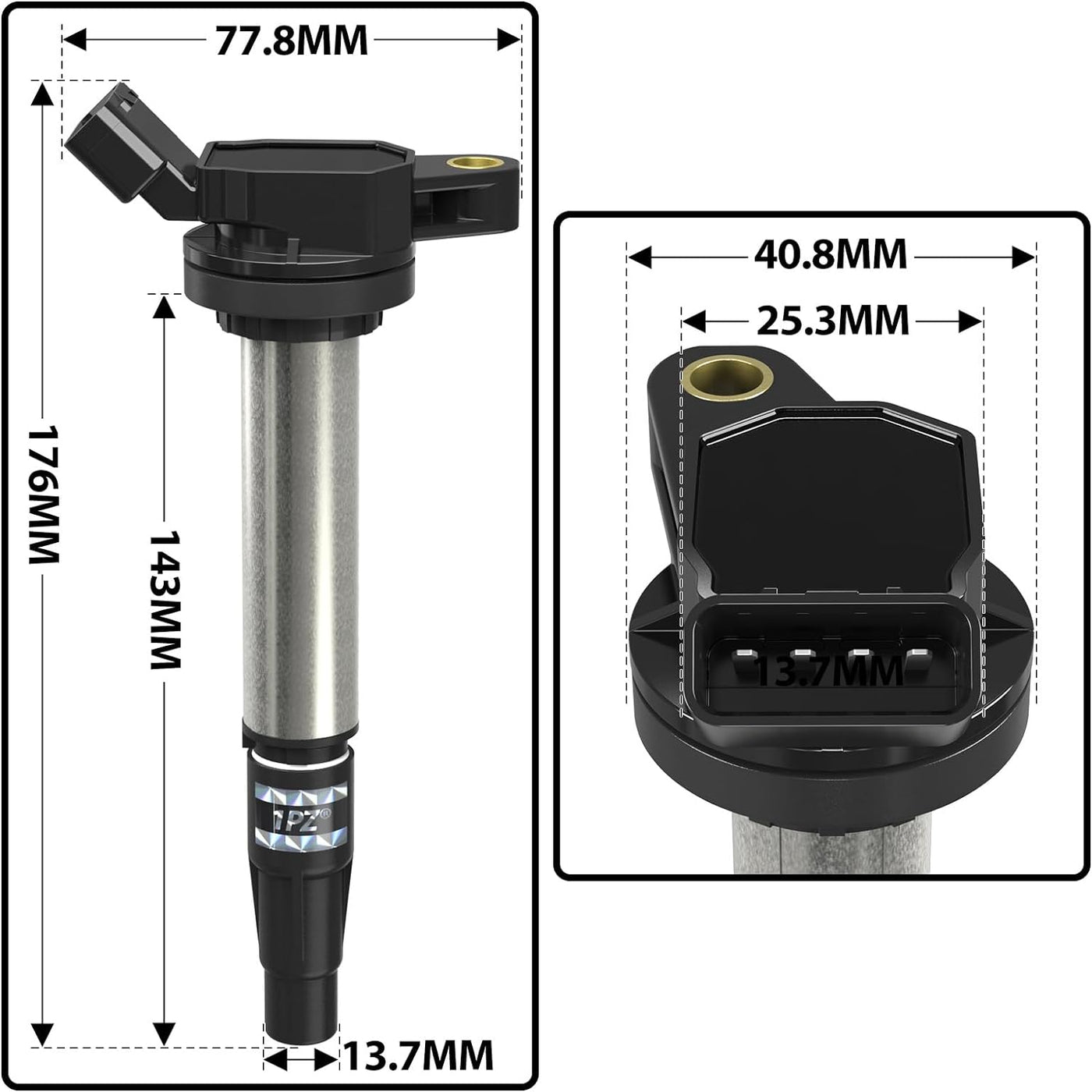 Ignition Coil Pack UF596 and Iridium Spark Plugs 93501 Set of 4 for Toyota Prius Corolla Matrix V CT200H XD 1.8L L4