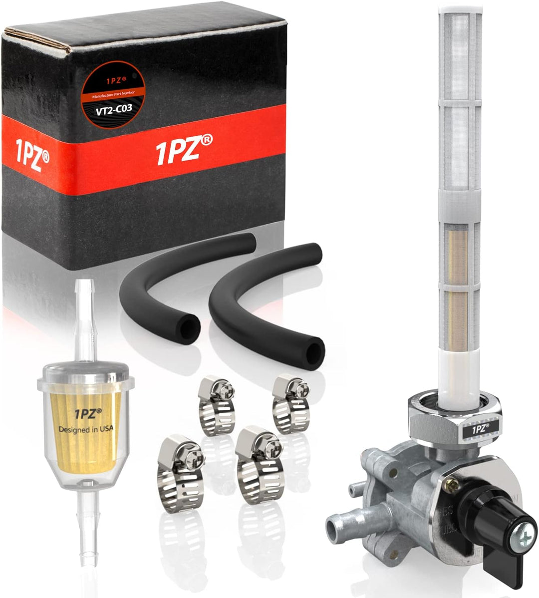 1PZ Fuel Valve Petcock Switch Shut Off with Fuel Filter