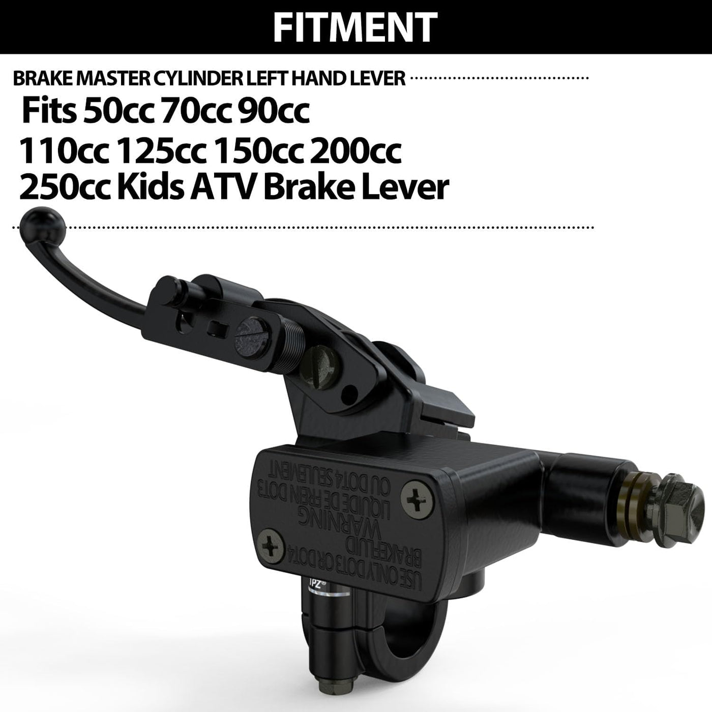 7/8" 22mm Universal Left Brake Lever Master Cylinder for Motorcycle ATV Quad Moped Pit Dirt Bike