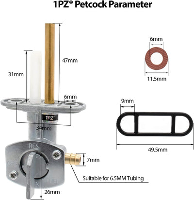 21V-24500-20-00 Fuel Valve Petcock Shut Off Kit