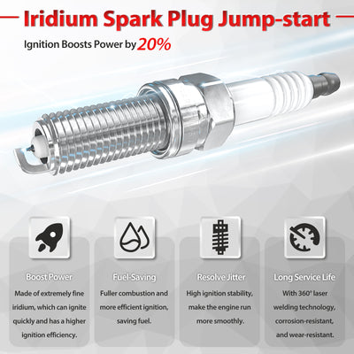 Set of 4 Ignition Coils UF651 and Iridium Spark Plug 93175