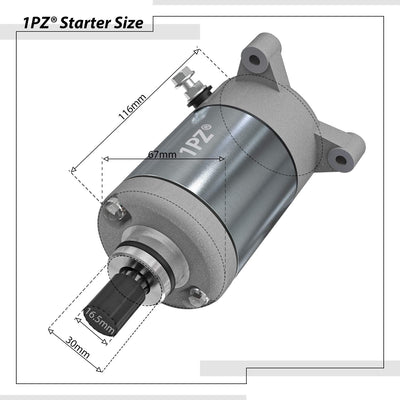 1PZ Starter Motor & Drive Bendix Replacement for Polaris Sportsman 335 400 500 Magnum 325 330 425 500 Ranger 400 425 500 Ranger Crew 500 Scrambler 500 Trail Boss 325 330 Big Boss 500 ATV & UTV