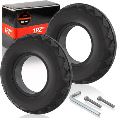 200x50 (8"x2") Solid Tire for Razor E100 E150 E175 E200 Gas Scooter, Schwinn, Bladez, Mongoose, Dune Buggy, ePunk, Crazy Cart, PowerRider 360, eSpark (2 Set)