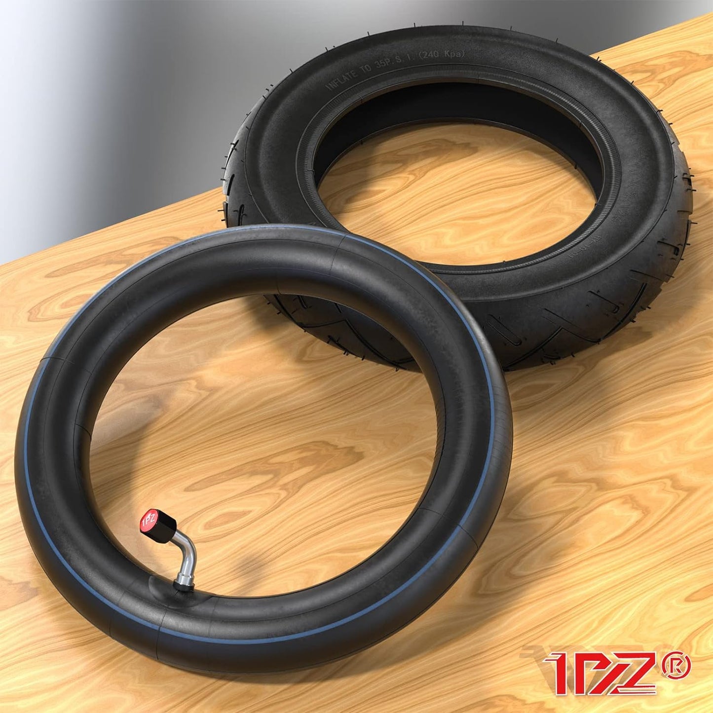 1PZ ET1-R04 10x2.125 Tire & Inner Tube 10 inch Heavy Duty Tire and Inner Tube Replacement for Smart Electric Balance Scooter Bike Tricycle Stroller Bicycle