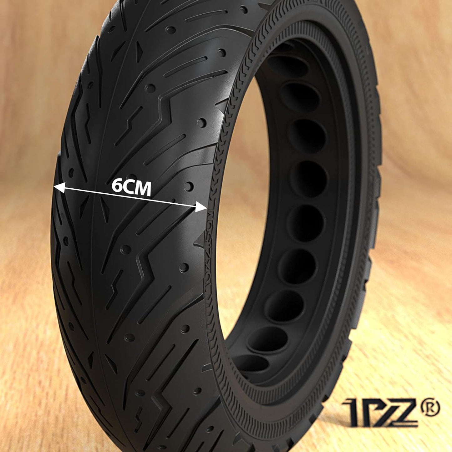 1PZ T10-S25 10x2.50 Solid Tire 10 Inch Rubber Tire Wheel Front Rear Tire Replacement for Ninebot MAX G30 Electric Scooter