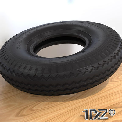 2.80/2.50-4" Tire & Inner Tube with TR87 Bent Valve Stem for Utility Cart Dolly Hand Truck Wheelbarrows Trolly Lawn Mowers (2 Set)