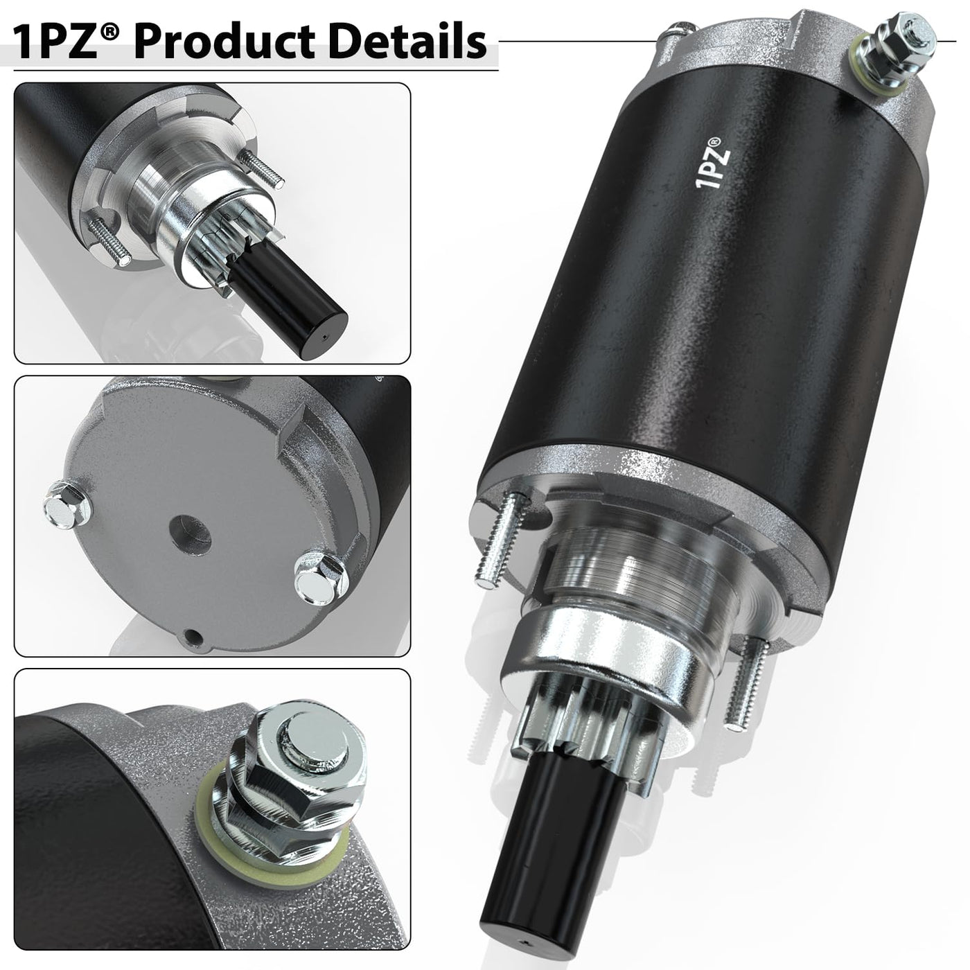 1PZ Electrical Starter Replacement for Kohler 18HP KT17 KT19 M18 MV16S MV17 MV18 Cub Cadet Garden Lawn Tractor 410-21008 1770540 1819040 1819040-M030SM 5213140-M030SM 5666240-M030SM