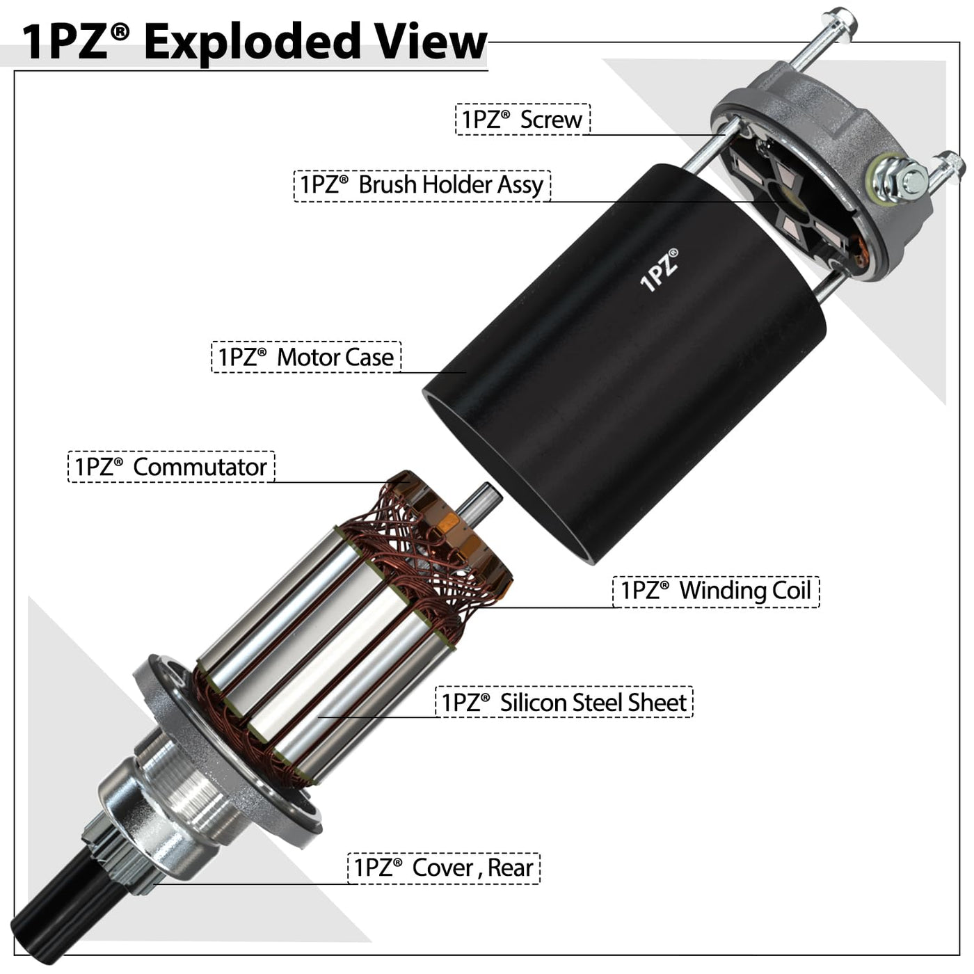 1PZ Electrical Starter Replacement for Kohler 18HP KT17 KT19 M18 MV16S MV17 MV18 Cub Cadet Garden Lawn Tractor 410-21008 1770540 1819040 1819040-M030SM 5213140-M030SM 5666240-M030SM