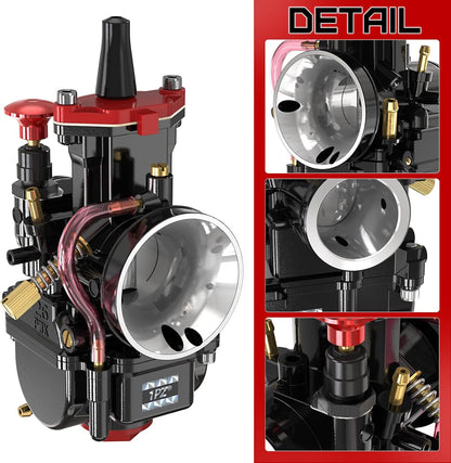 1PZ PW0-K26 PWK 26MM Carburetor Carb With Air Filter Interface Wind Cup Replacement for 70cc to 140cc 2T 4T Engine GY6 Engine Dirt Bike Mini Bike SSR TTR Apollo TaoTao ATV