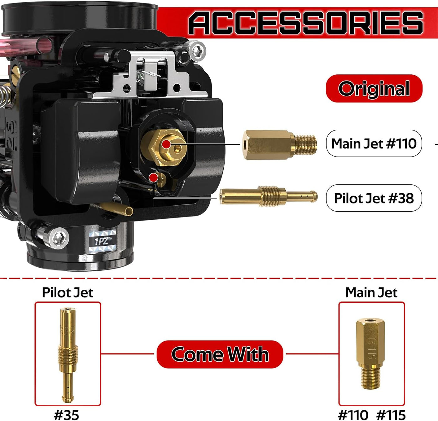 PWK 26MM Carburetor Carb With Air Filter Interface Wind Cup for 70cc to 140cc 2T 4T Engine GY6 Engine
