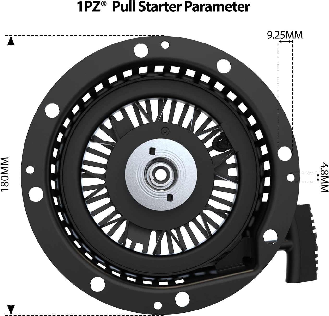 1PZ RS7-W08 Recoil Starter Pull Start Replacement for Tecumseh 590704 HM80 HM100 OHH45 OHH50 OHH55 OHH60 OHH65 OHV125 TVM195 TVM220 590736 590746 590748 590748A 590671 590788 5.5HP to 10HP Engine