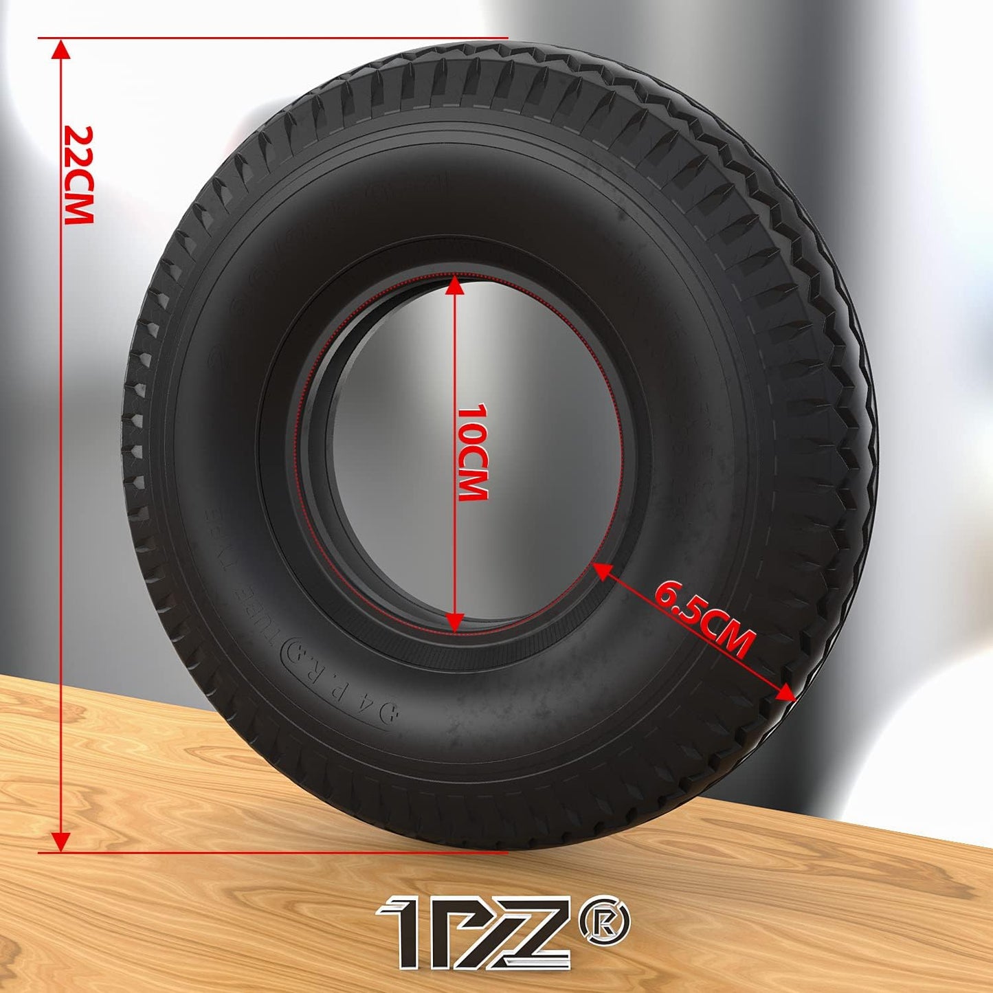 1PZ T25-XX2 2.80/2.50-4" Tire & Inner Tube with TR87 Bent Valve Stem for Utility Cart Dolly Hand Truck Wheelbarrows Trolly Lawn Mowers (2 Set)